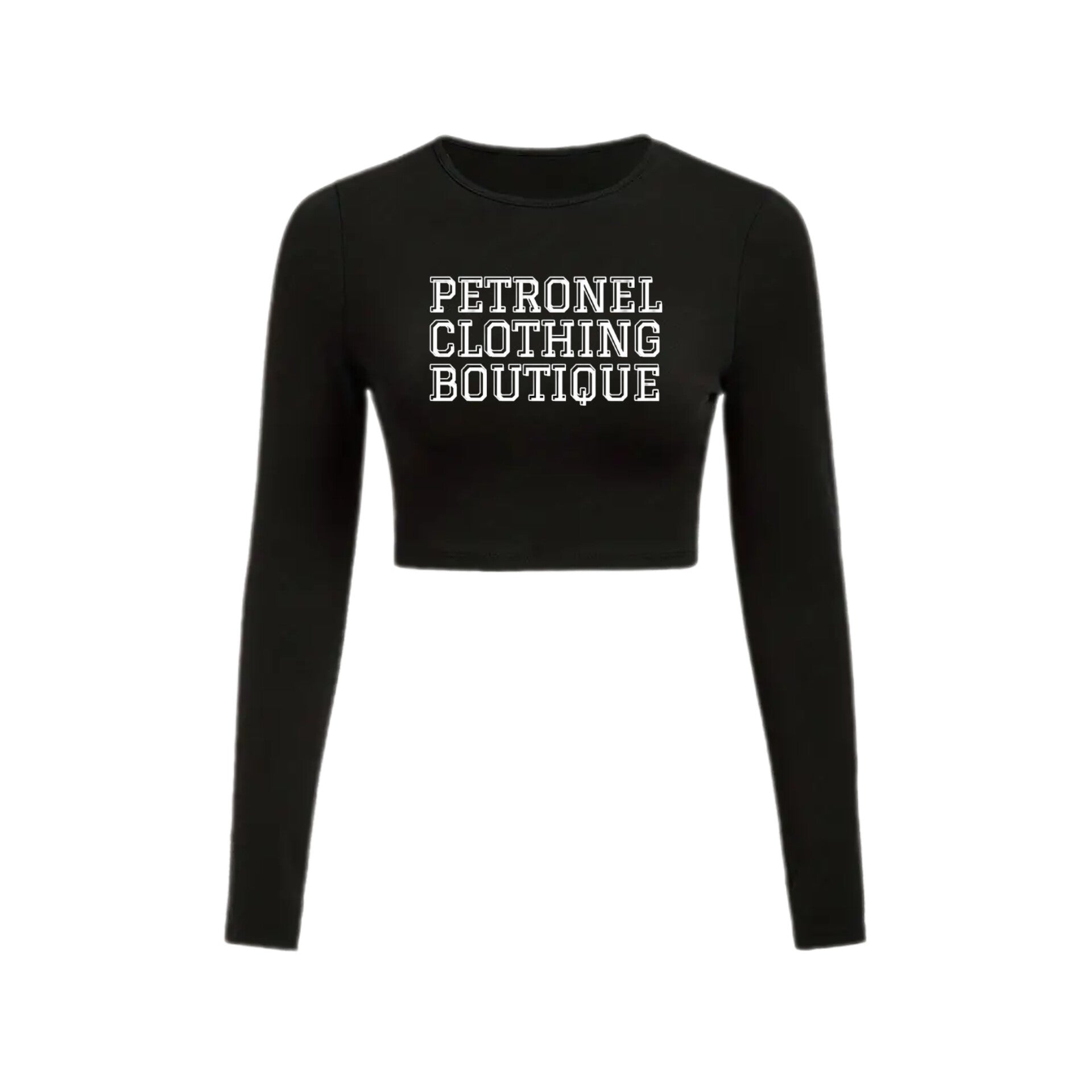 Cropped T Black Long Sleeve