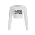 Cropped T White Long Sleeve