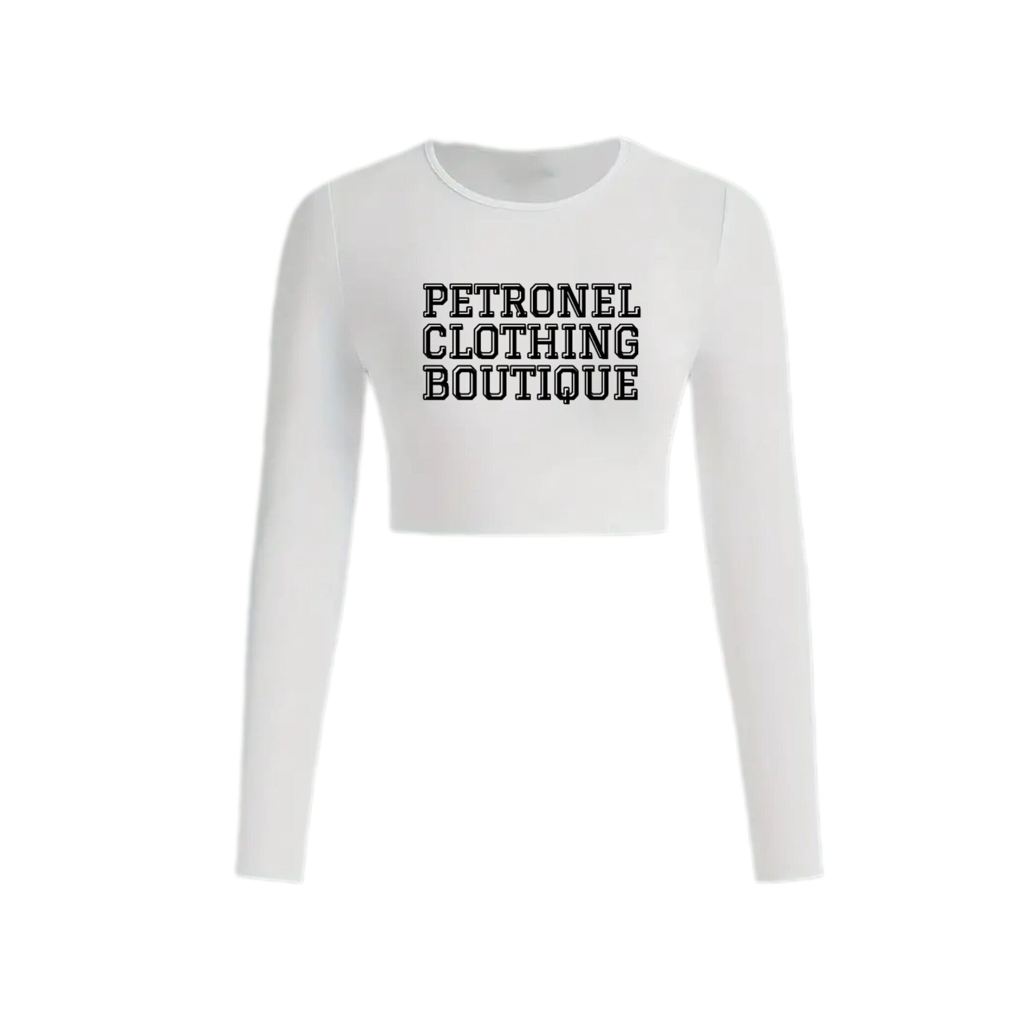 Cropped T White Long Sleeve